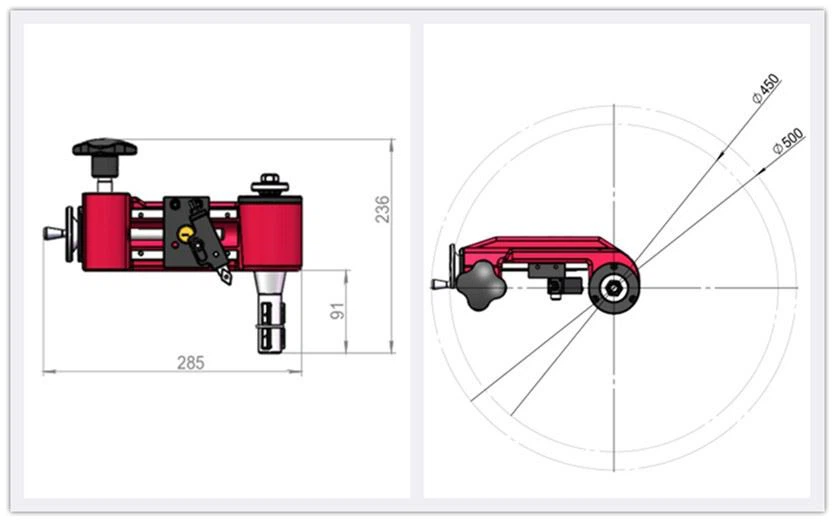 MFM350 Small portable  manual flange facer machine -JOYSUNG